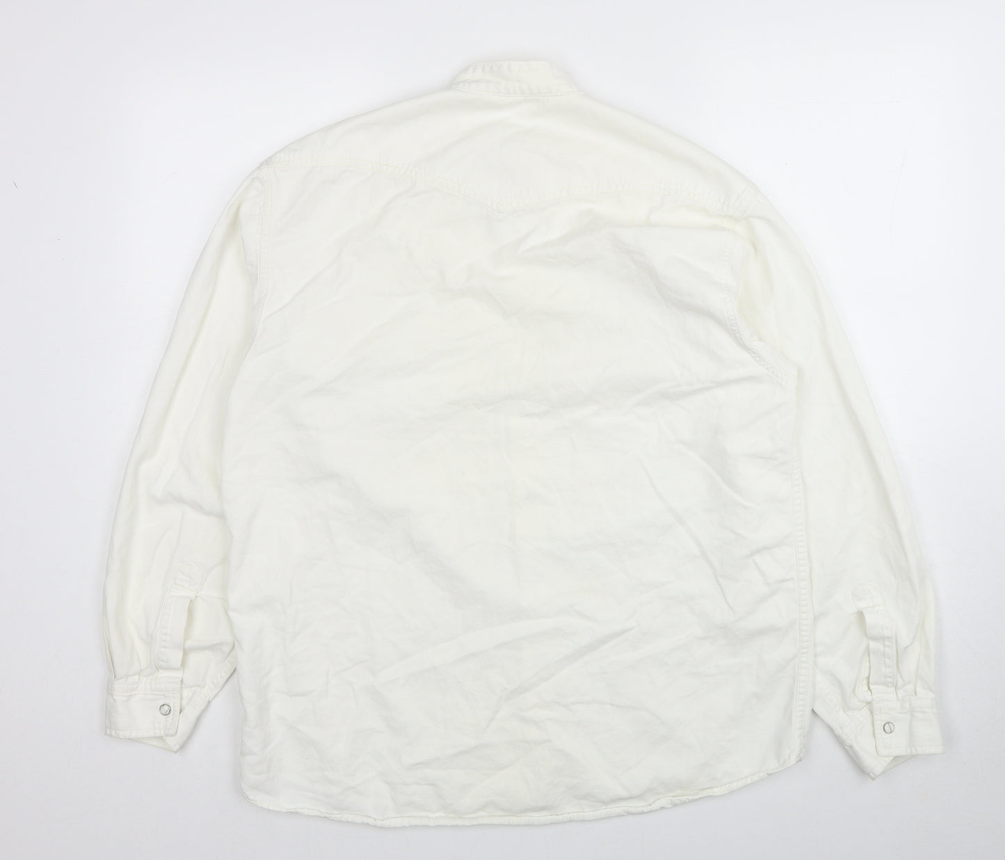 UVS Mens White Jacket Size M Snap