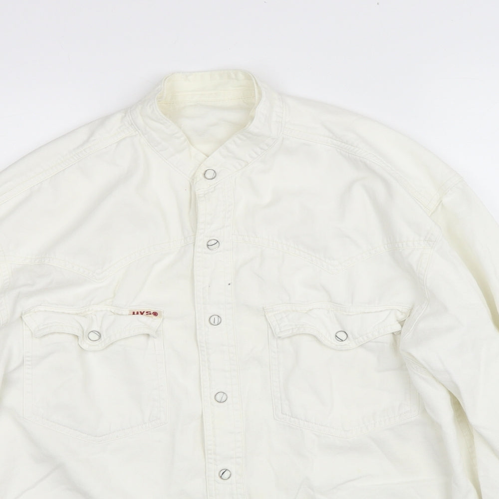 UVS Mens White Jacket Size M Snap