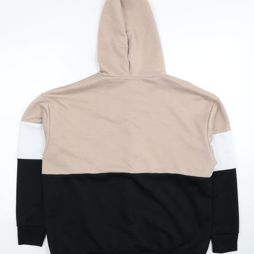 Stylewise Womens Black Colourblock Polyester Pullover Hoodie Size M Pullover