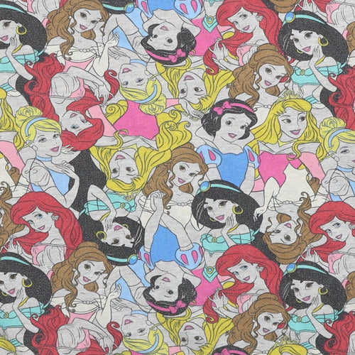 Disney Womens Multicoloured Geometric Cotton Pullover Sweatshirt Size L Pullover - Disney Princess