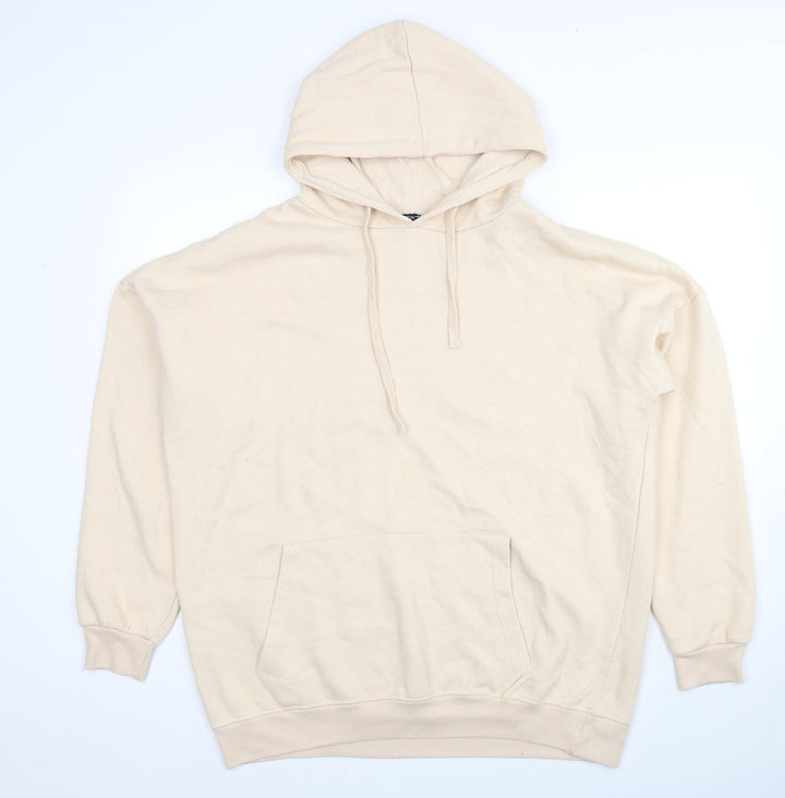 Nasty Gal Womens Beige Polyester Pullover Hoodie Size L Pullover