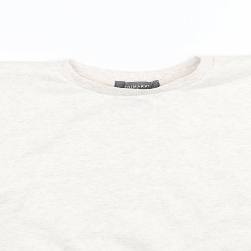 Primark Womens Ivory Polyester Pullover Sweatshirt Size XS Pullover - Cropped
