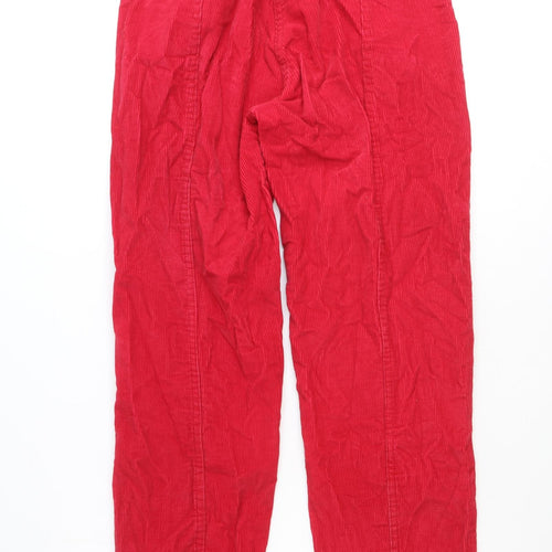 Simon Mens Red Cotton Trousers Size 27 in Regular Tie