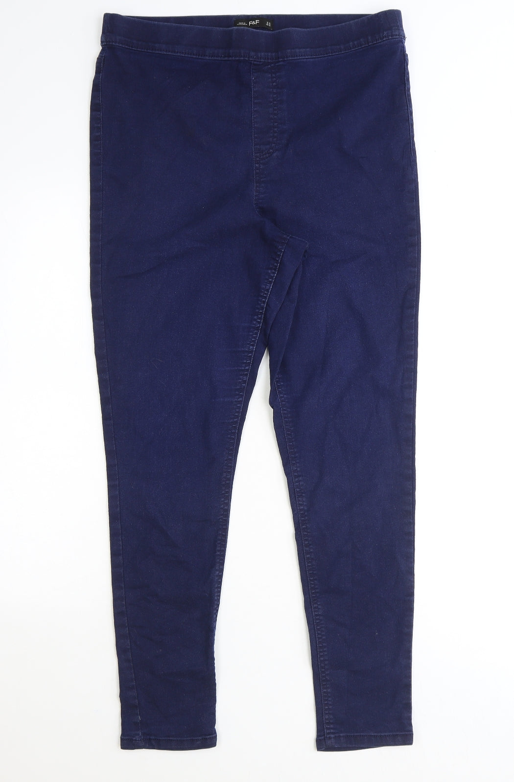 F&F Womens Blue Cotton Skinny Jeans Size 16 Extra-Slim