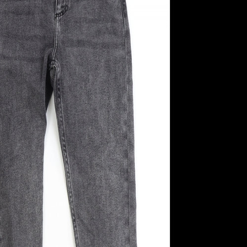 Marks and Spencer Womens Black Cotton Skinny Jeans Size 8 Slim Zip