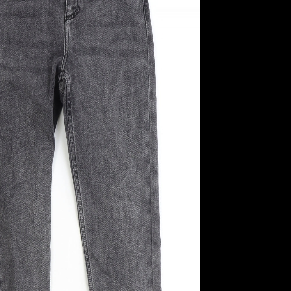 Marks and Spencer Womens Black Cotton Skinny Jeans Size 8 Slim Zip
