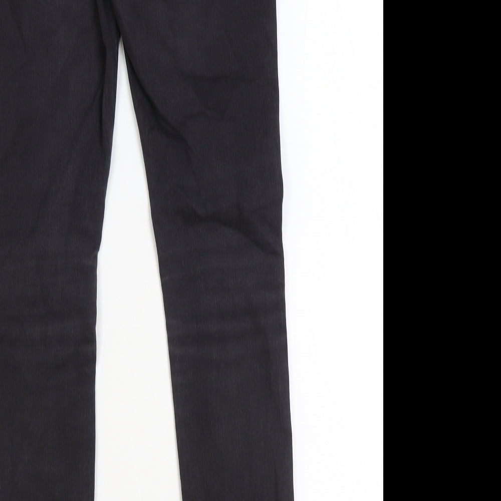 Per Una Womens Black Cotton Straight Jeans Size 12 Regular Zip