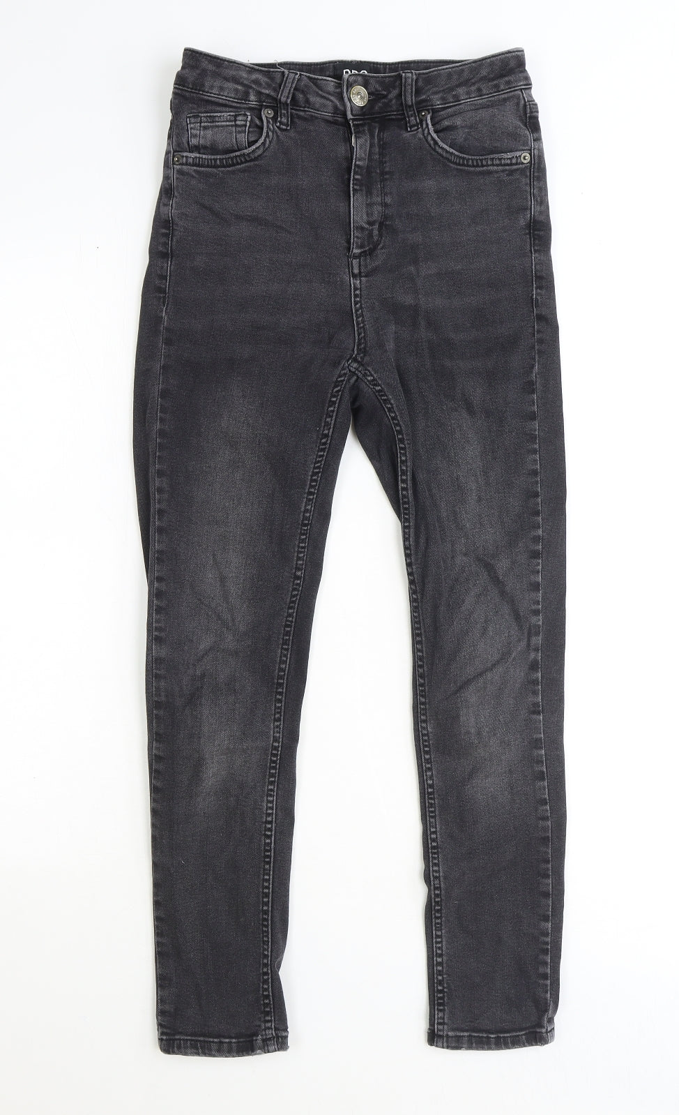 Urban Outfitters Womens Black Cotton Straight Jeans Size 27 in Slim Zip