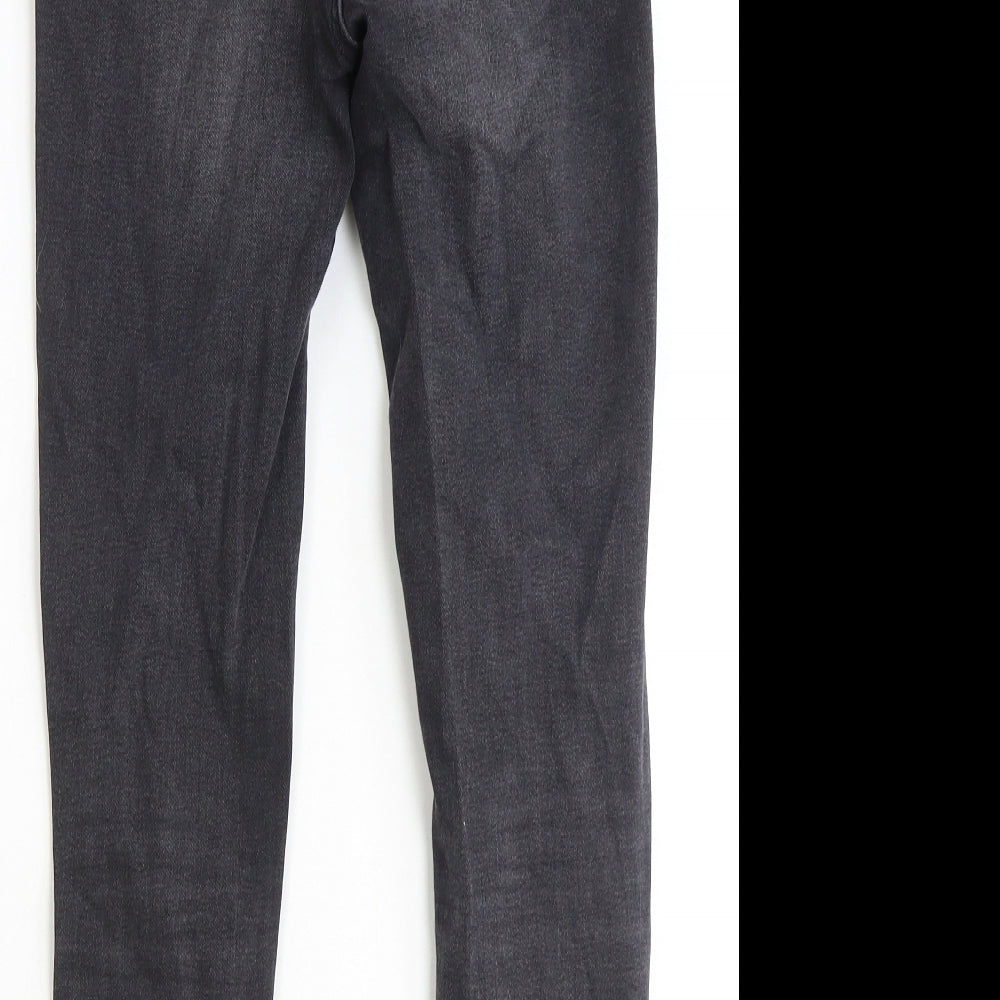 Urban Outfitters Womens Black Cotton Straight Jeans Size 27 in Slim Zip