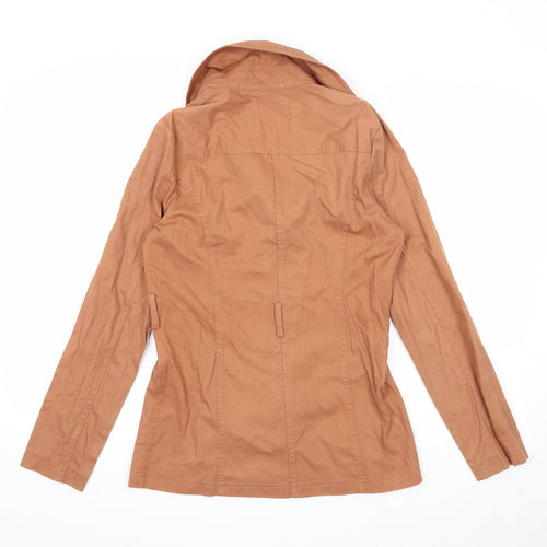 FOREVER 21 Womens Beige Pea Coat Jacket Size S Button