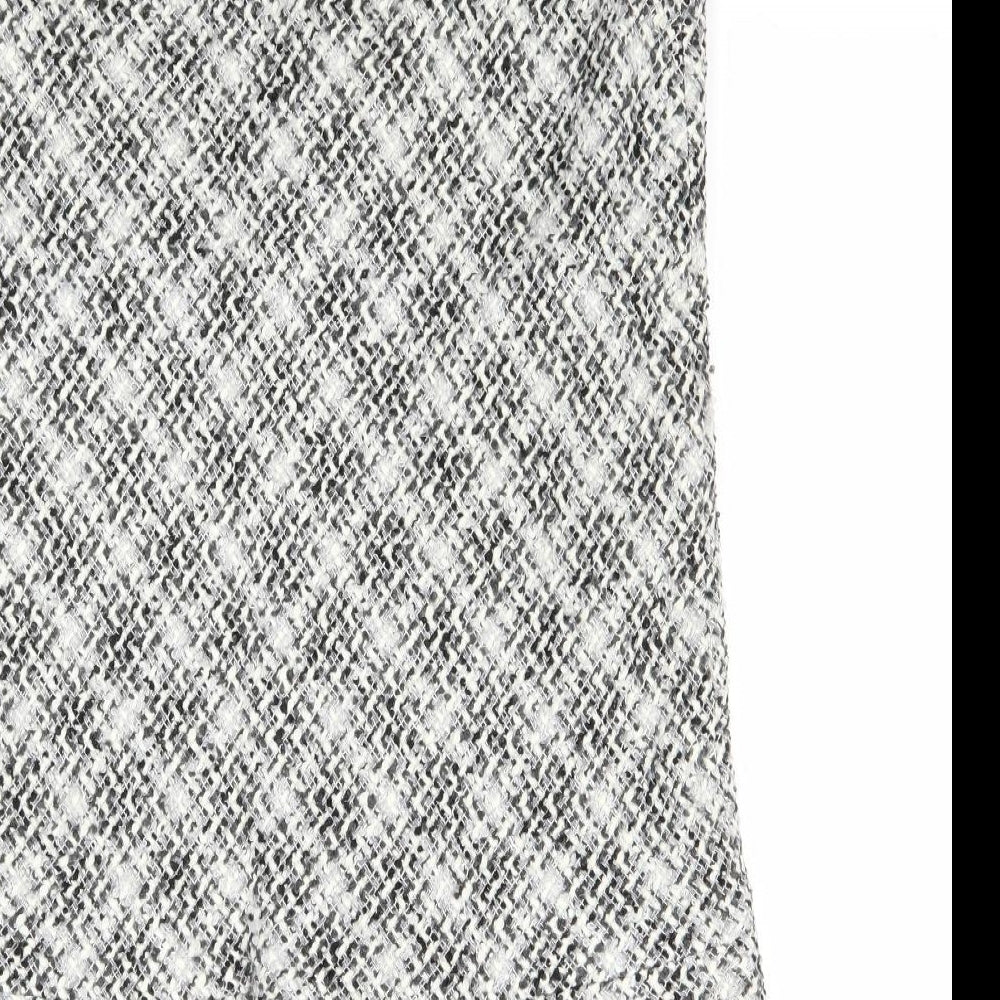 Per Una Womens Multicoloured Geometric Acrylic A-Line Skirt Size 14 Zip