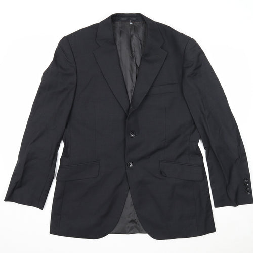 Howick Tailored Mens Black Viscose Jacket Suit Jacket Size 40 Regular