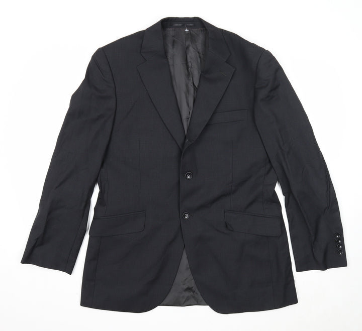Howick Tailored Mens Black Viscose Jacket Suit Jacket Size 40 Regular