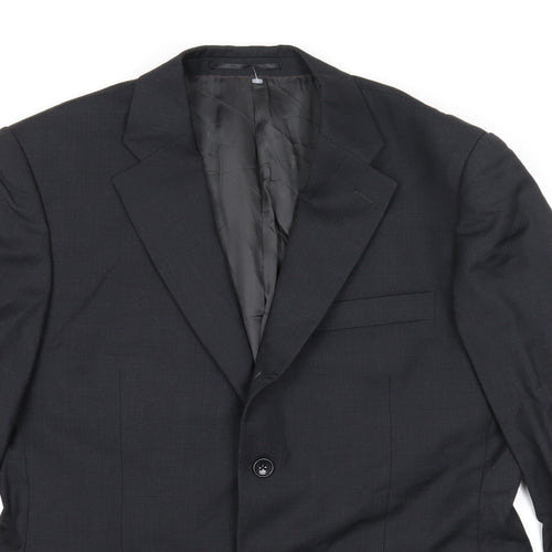 Howick Tailored Mens Black Viscose Jacket Suit Jacket Size 40 Regular