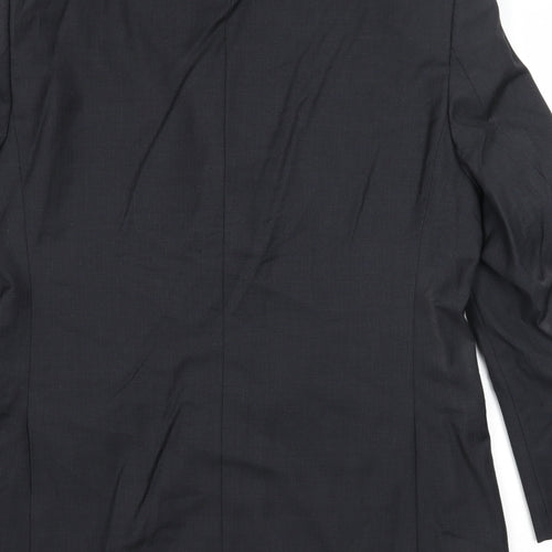 Howick Tailored Mens Black Viscose Jacket Suit Jacket Size 40 Regular
