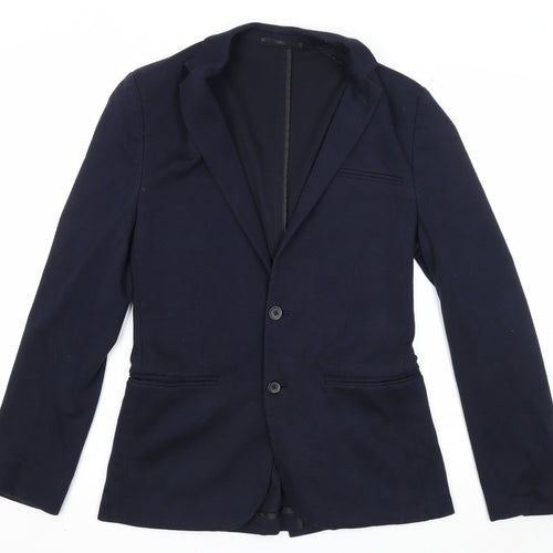 ASOS Mens Blue Polyester Jacket Blazer Size 38 Regular