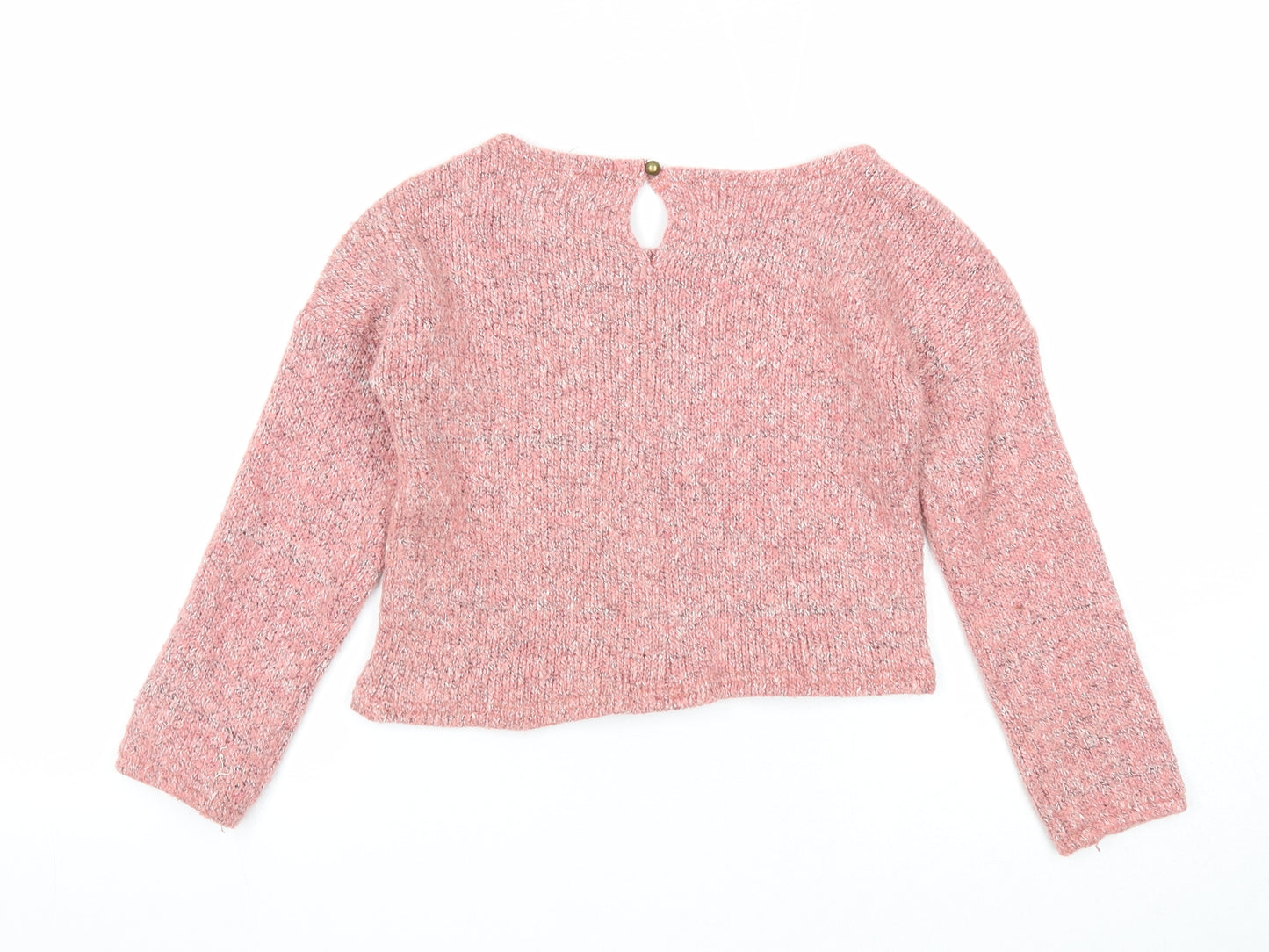 Stay Little Womens Pink Round Neck Cotton Pullover Jumper Size 6