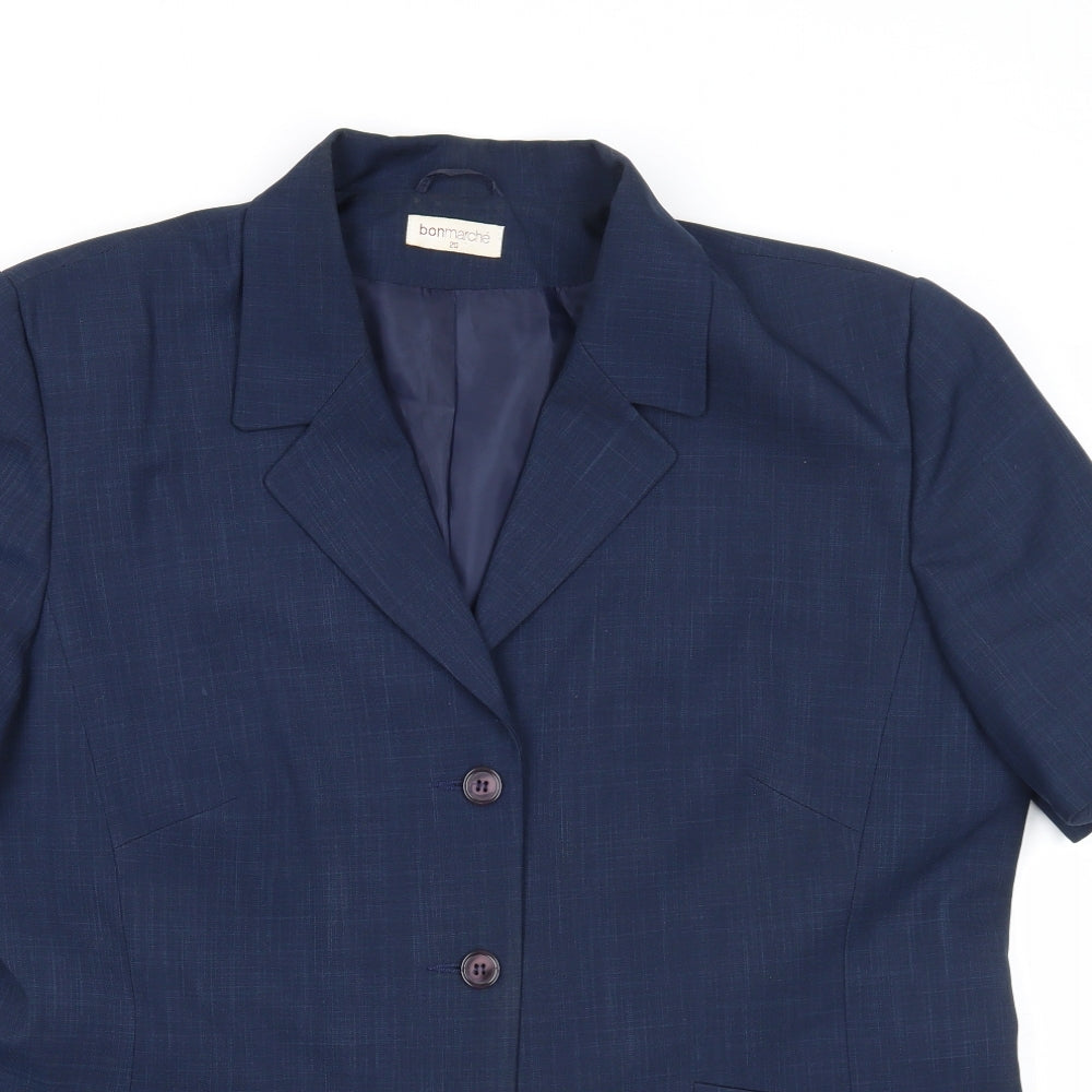 Bonmarché Womens Blue Jacket Size 20 Button