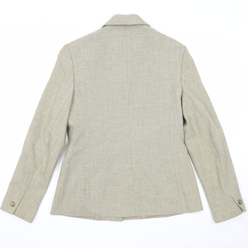 AMARANTO Womens Beige Jacket Blazer Size 10 Button