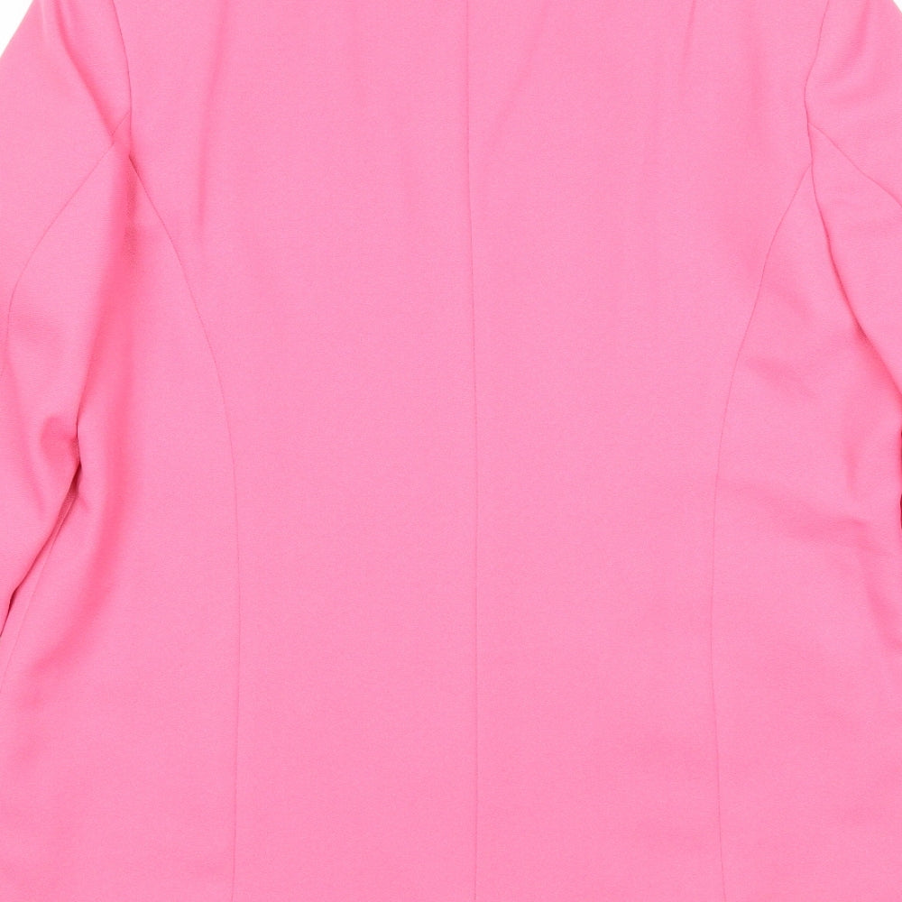 Classics Womens Pink Jacket Blazer Size 16 Button