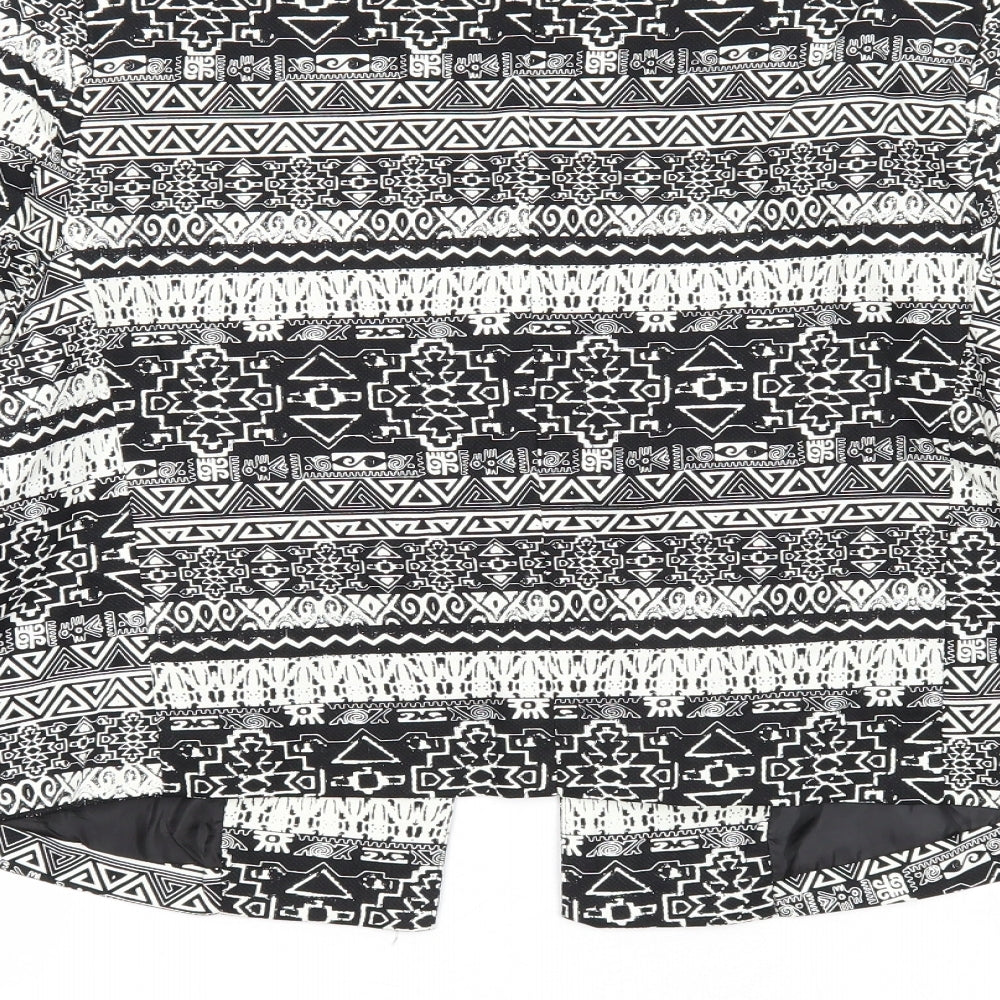 Atmosphere Womens Black Geometric Jacket Size 16