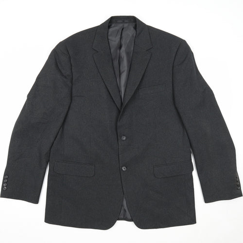 Greenwoods Mens Grey Polyester Jacket Suit Jacket Size 42 Regular
