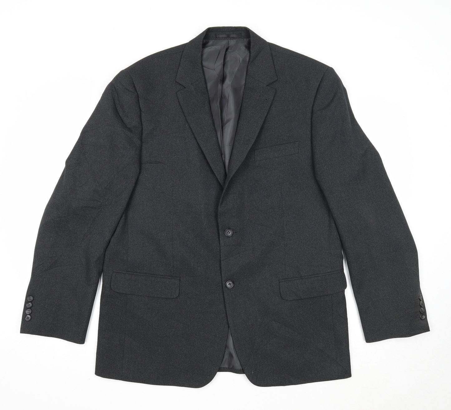 Greenwoods Mens Grey Polyester Jacket Suit Jacket Size 42 Regular