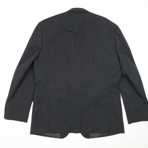 Greenwoods Mens Grey Polyester Jacket Suit Jacket Size 42 Regular