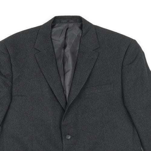 Greenwoods Mens Grey Polyester Jacket Suit Jacket Size 42 Regular