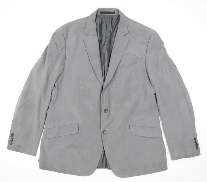 Marks and Spencer Mens Grey Polyester Jacket Suit Jacket Size 44 Regular