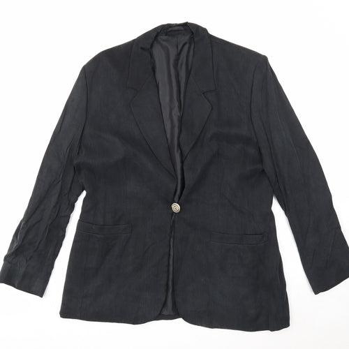 Country Casual Womens Grey Jacket Blazer Size 16 Button