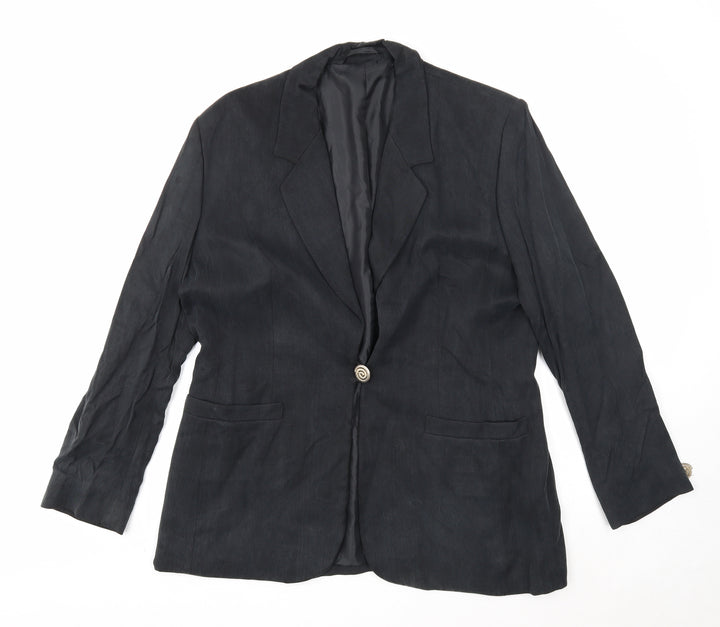Country Casual Womens Grey Jacket Blazer Size 16 Button