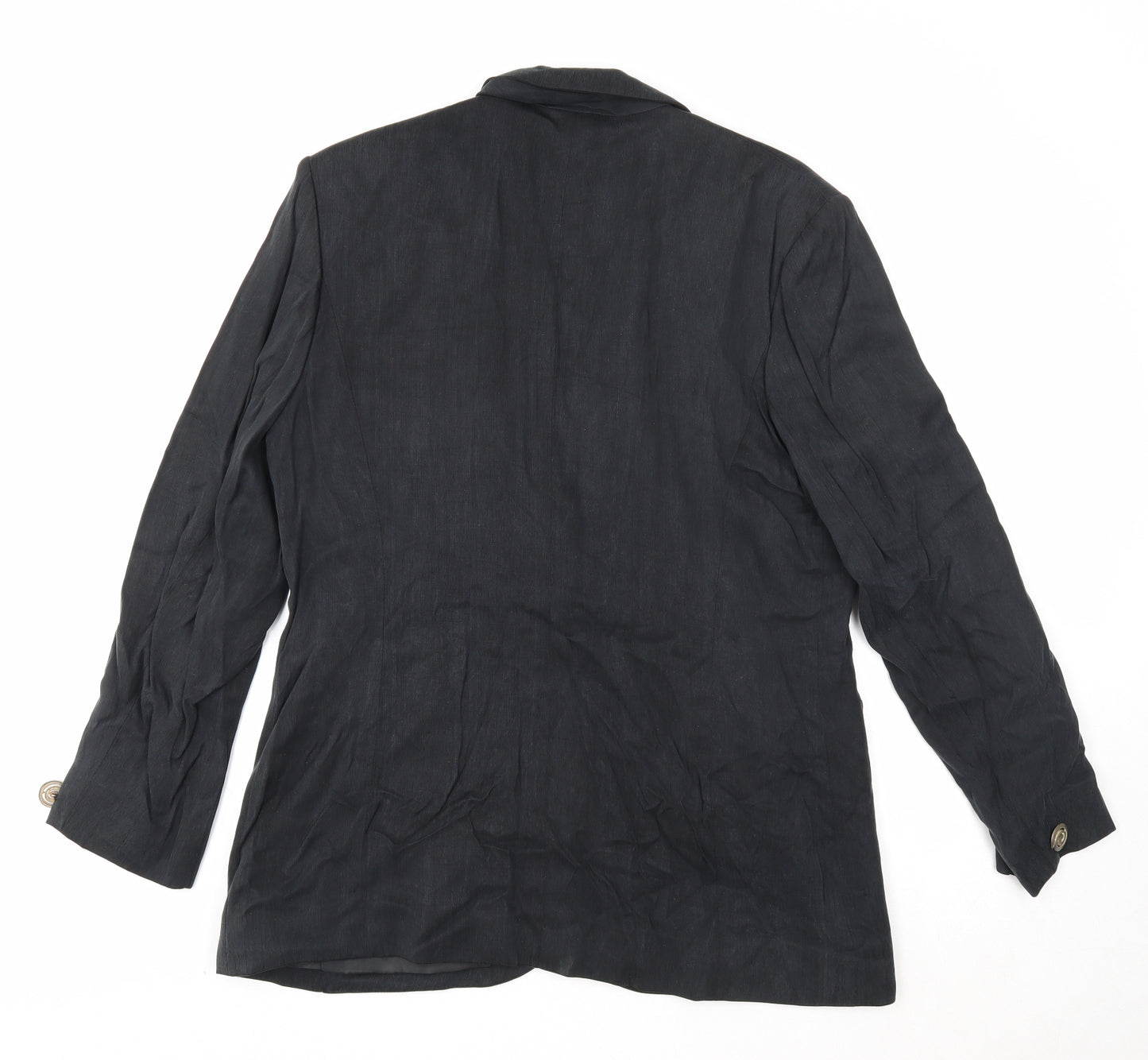Country Casual Womens Grey Jacket Blazer Size 16 Button