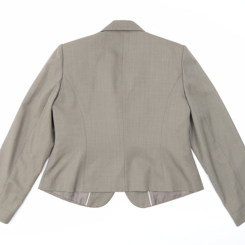 Marks and Spencer Womens Grey Jacket Blazer Size 16 Button