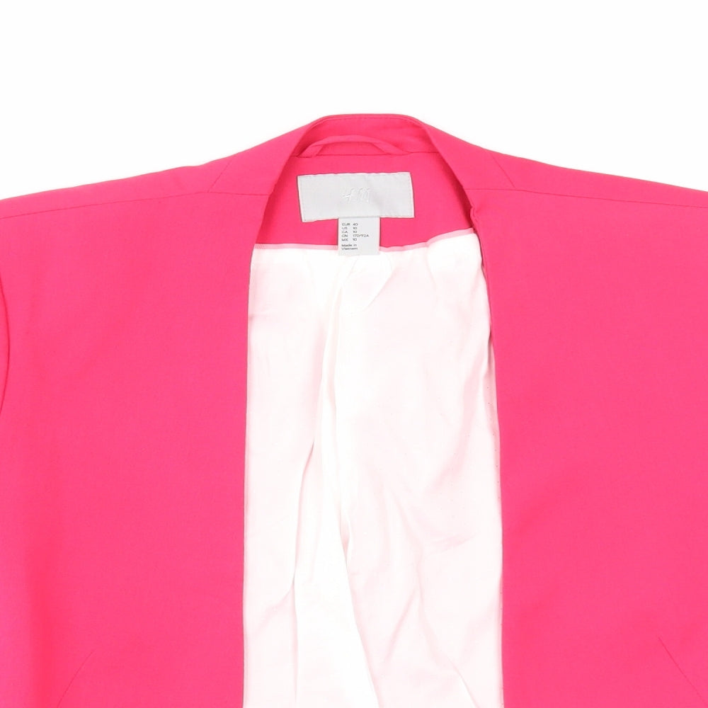 H&M Womens Pink Jacket Blazer Size 12