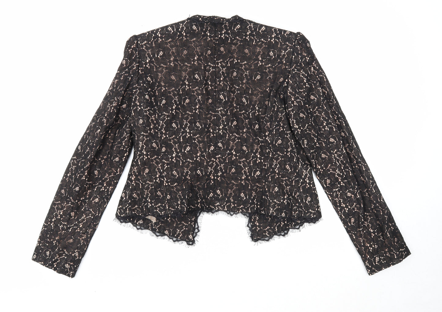 Oasis Womens Black Geometric Jacket Blazer Size 10
