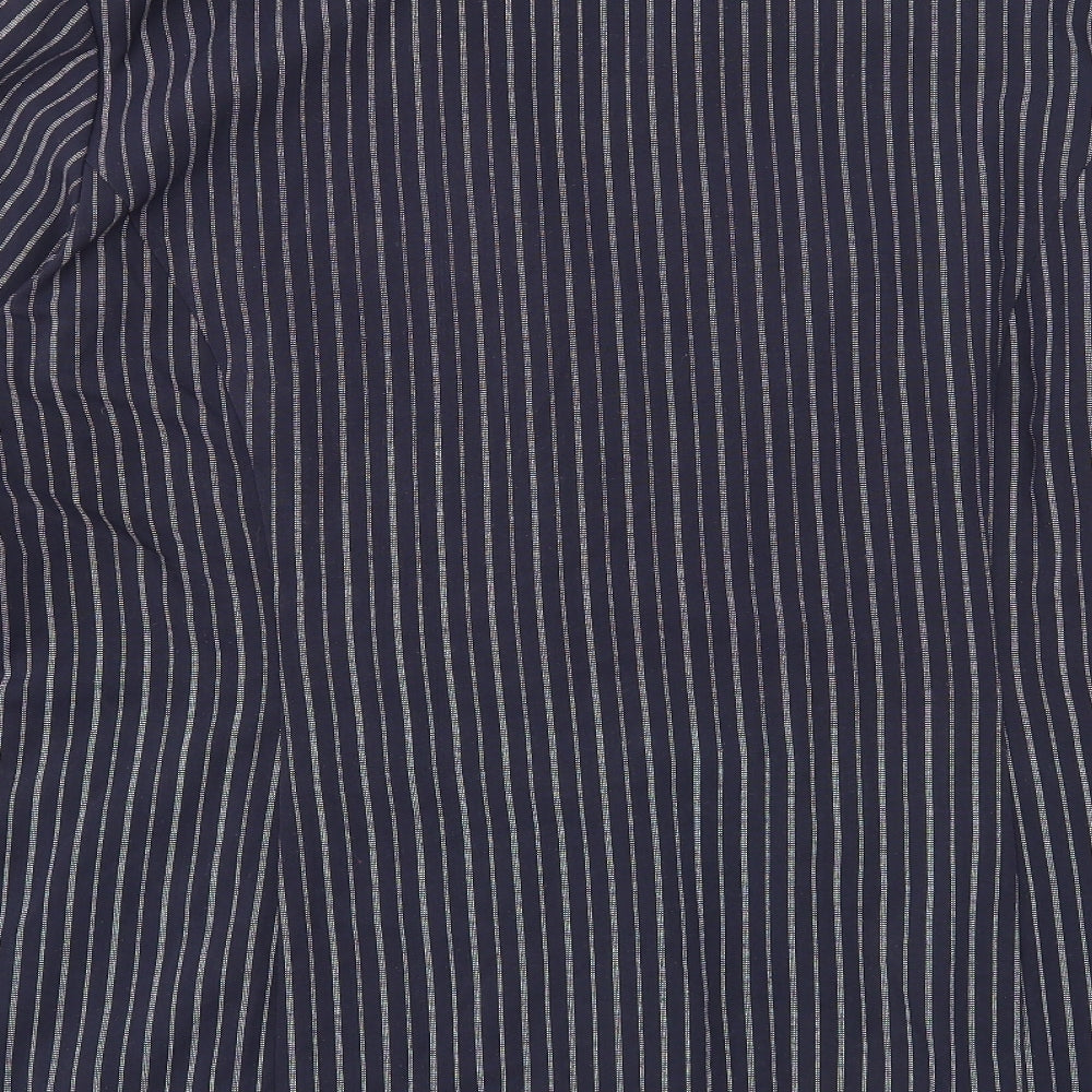 essence Womens Blue Striped Jacket Blazer Size 20 Button