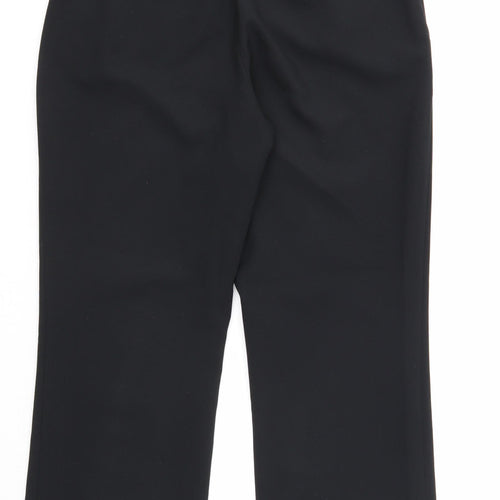 Dorothy Perkins Womens Black Polyester Trousers Size 10 Regular Zip