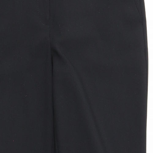 Dorothy Perkins Womens Black Polyester Trousers Size 10 Regular Zip