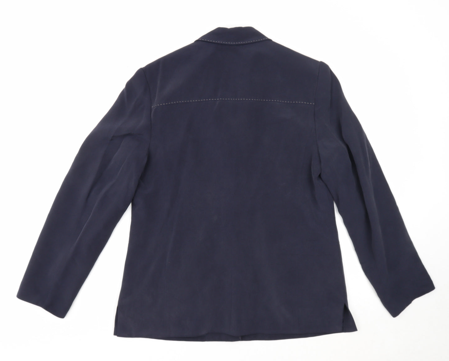 Talbots Womens Blue Jacket Blazer Size 10 Button