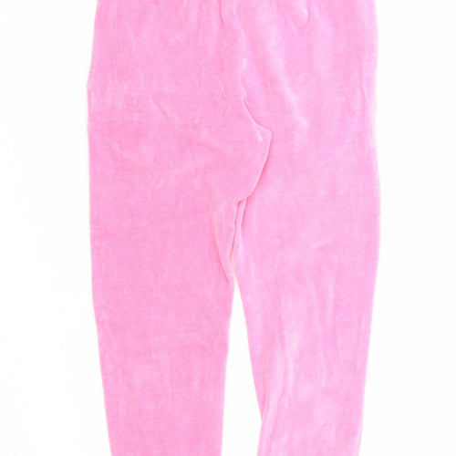 Hype Girls Pink Cotton Jogger Trousers Size 13 Years Regular Drawstring