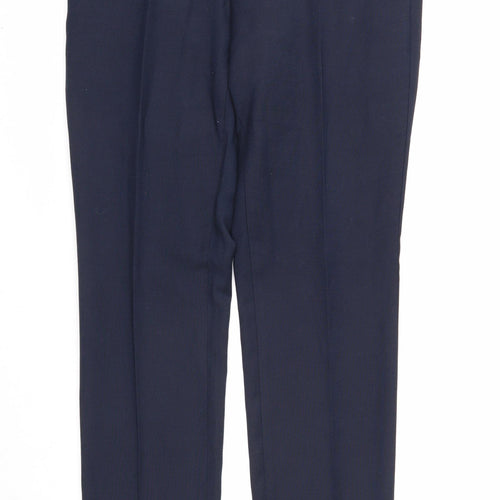 NEXT Mens Blue Polyester Dress Pants Trousers Size 32 in L33 in Regular Zip