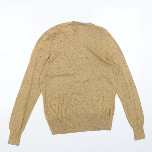 NEXT Womens Beige Scoop Neck Acrylic Pullover Jumper Size 12