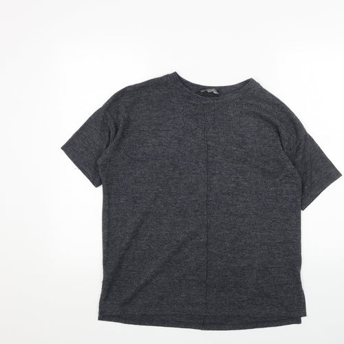 Primark Womens Grey Round Neck Acrylic Pullover Jumper Size S