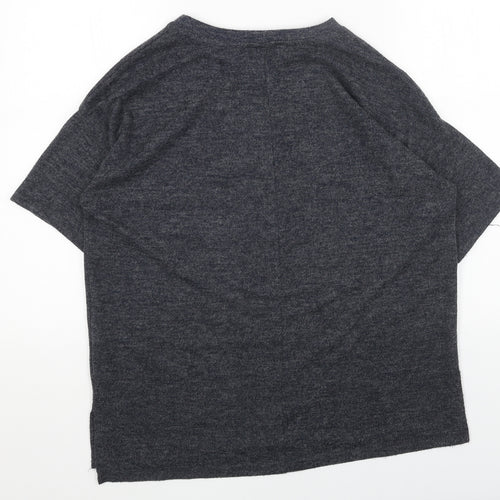 Primark Womens Grey Round Neck Acrylic Pullover Jumper Size S