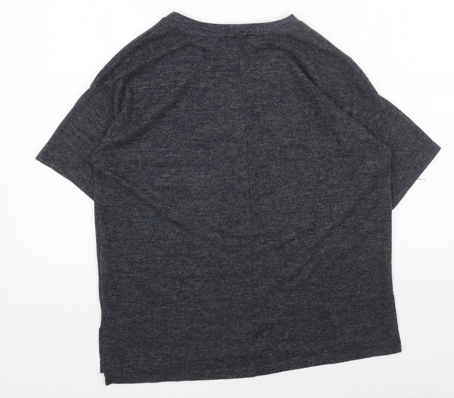 Primark Womens Grey Round Neck Acrylic Pullover Jumper Size S