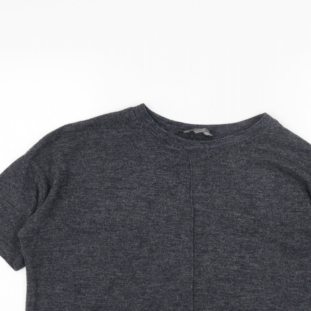 Primark Womens Grey Round Neck Acrylic Pullover Jumper Size S