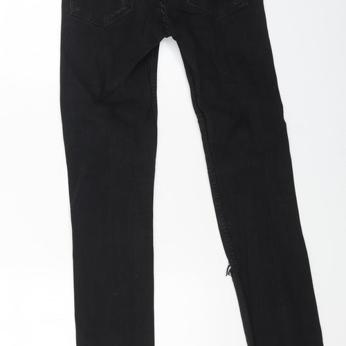 H&M Womens Black Cotton Skinny Jeans Size 25 in L30 in Regular Button