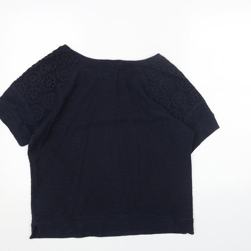 Papaya Womens Blue Round Neck Acrylic Pullover Jumper Size 14