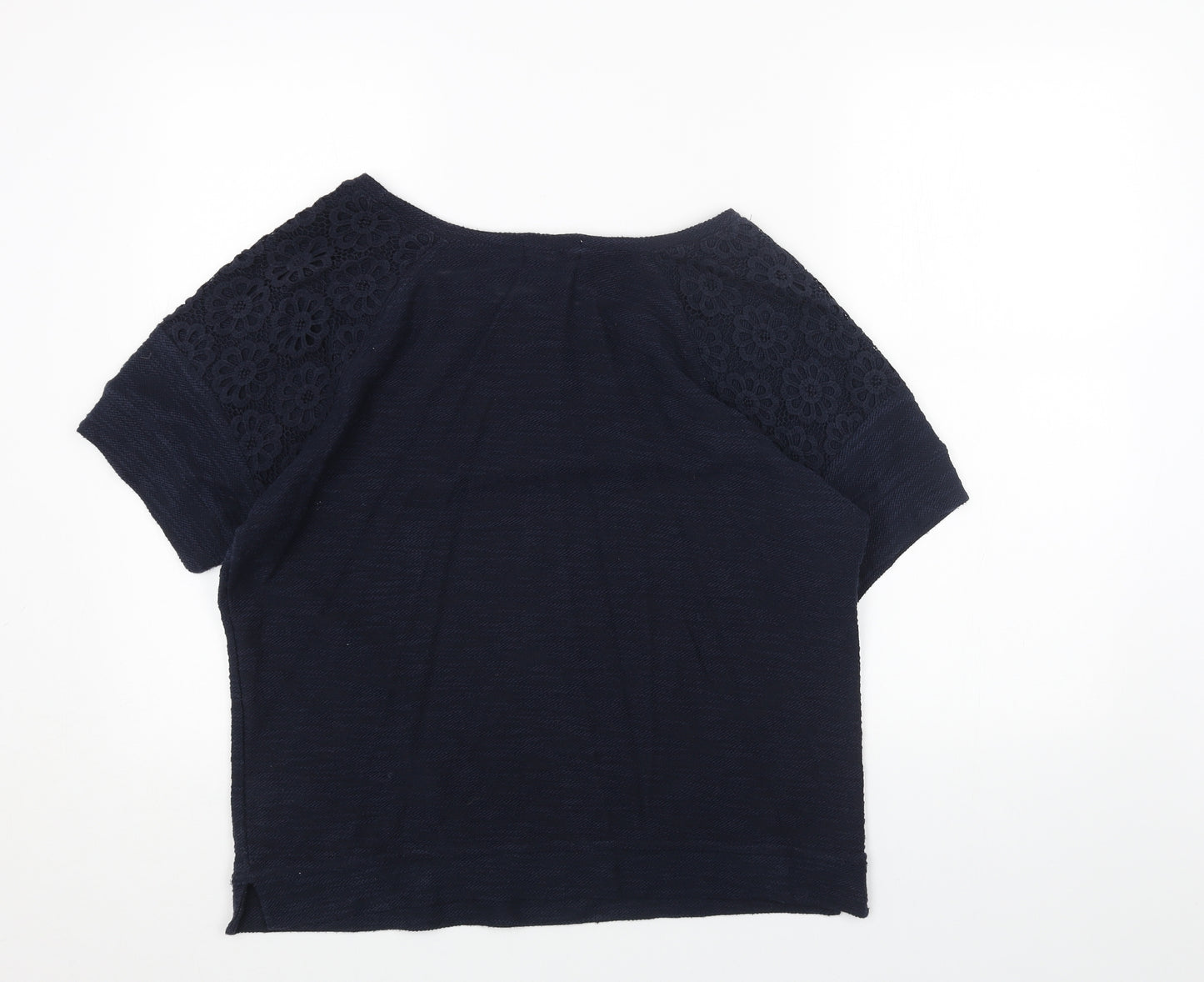Papaya Womens Blue Round Neck Acrylic Pullover Jumper Size 14